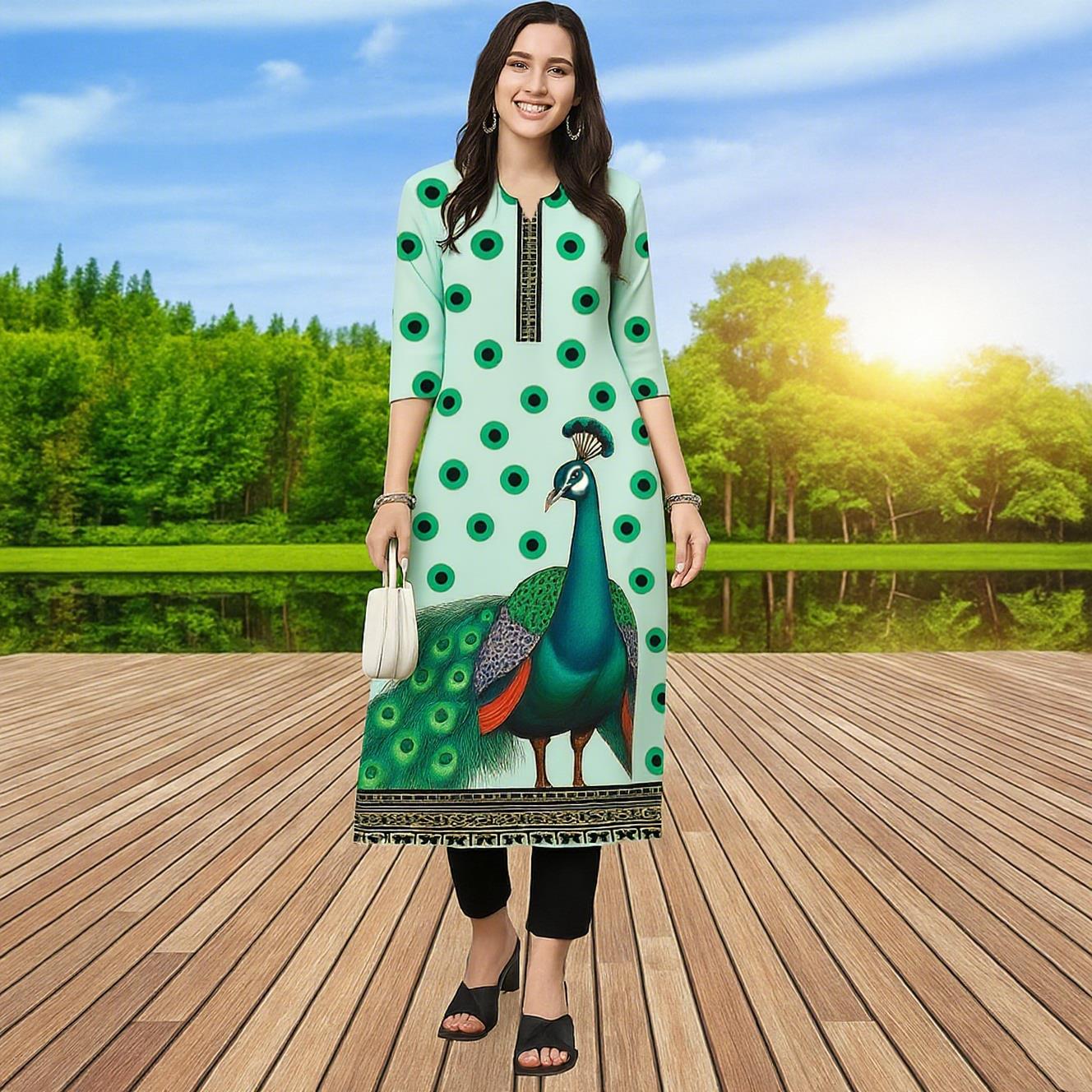 Müslüman Kurt Kadınlar Günlük  - Ethnic Fashion Kurtis incelemesi ve fiyatı